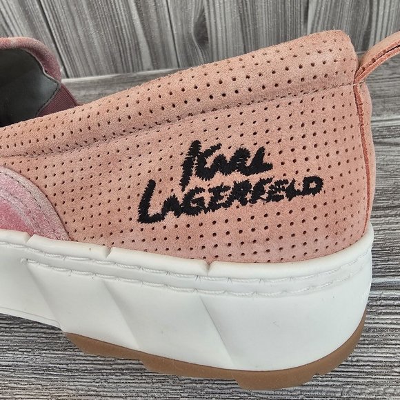 Karl Lagerfeld Paris Suede Slip On Sneakers Shoes-Pink Tie Dye - Men\'s Size 9NEW main image 12